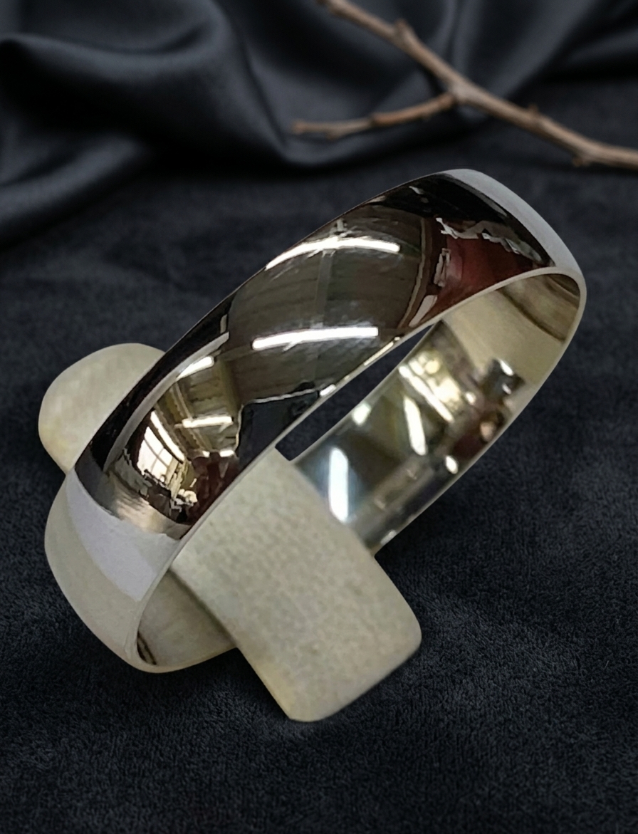950 Ayar Platin 5 mm Düz Klasik Alyans