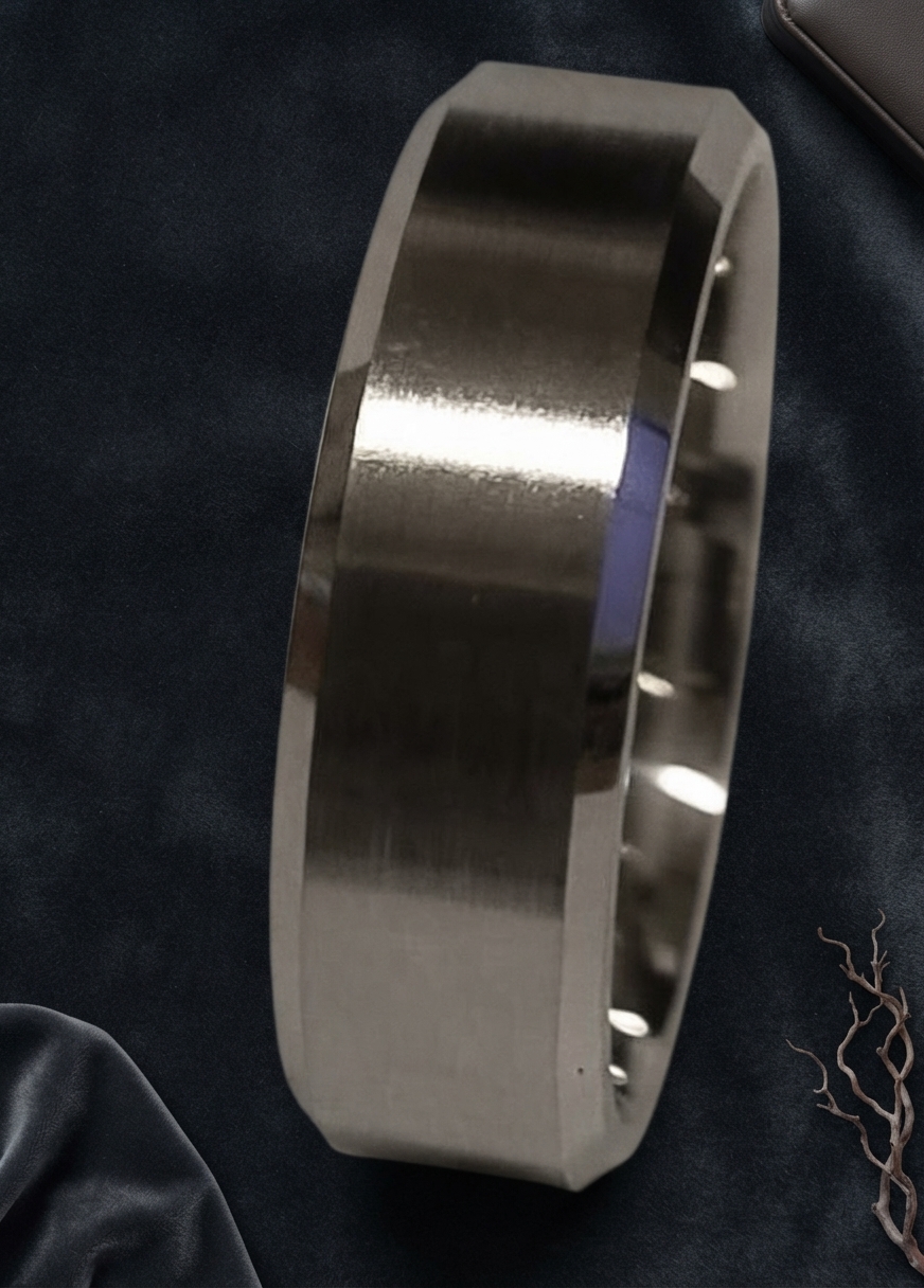 950 Platin Pahlı Kenar Alyans 6.00 mm